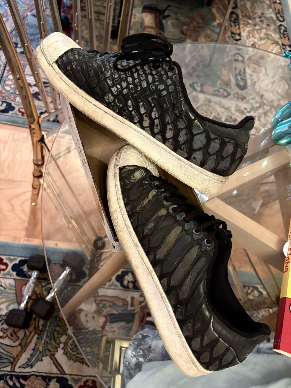 Adidas reflective crocodile pattern